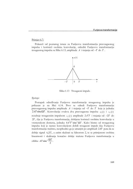 Glava 6 FURIJEOVA TRANSFORMACIJA