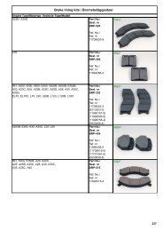 Brake lining kits / Bromsbeläggsatser - OBER Baumaschinen