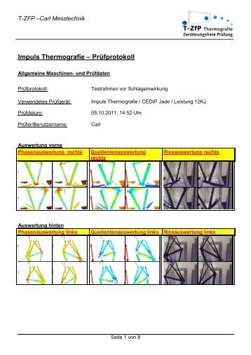 Impuls Thermografie – Prüfprotokoll