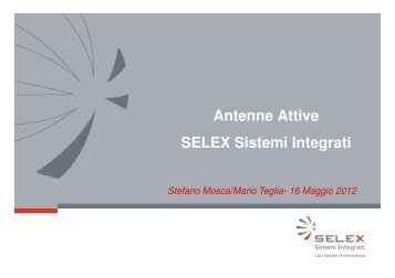 Antenne Attive SELEX Sistemi Integrati