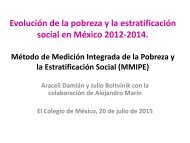 Evolución de la pobreza y la estratificación social en México 2012-2014