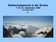 Klettersteigwoche in der Brenta - Alpinschule OASE-Alpin