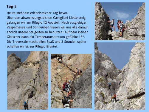 Klettersteigwoche in der Brenta - Alpinschule OASE-Alpin