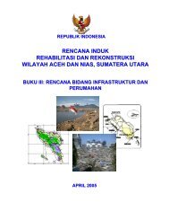 RENCANA INDUK REHABILITASI DAN REKONSTRUKSI WILAYAH ACEH DAN NIAS SUMATERA UTARA