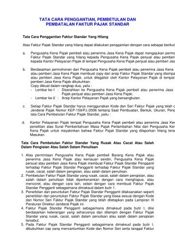 Contoh Surat Pembatalan Faktur Pajak Ke Kpp - Contoh ...