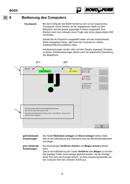 Betriebsanleitung für Biegetisch BGD5