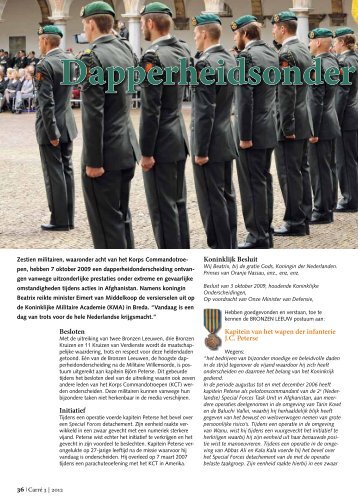 Dapperheidonderscheiding - Nederlandse Officieren Vereniging