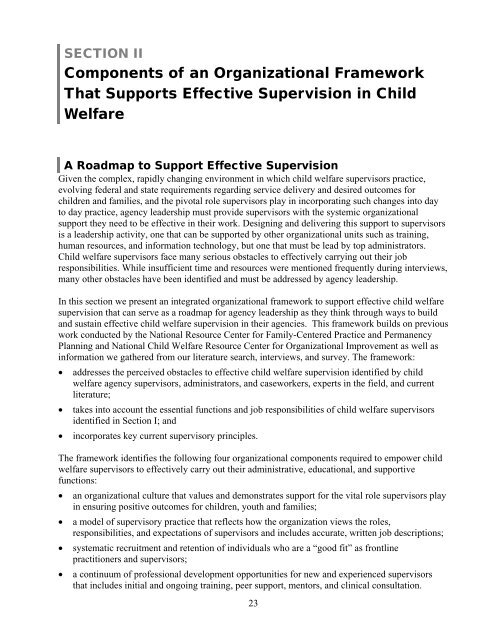 Building a Model and Framework for Child Welfare Supervision