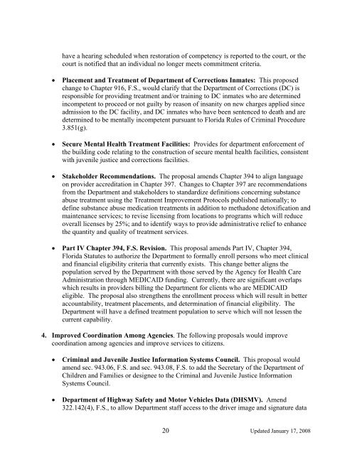 The following documents are attachments to the 2008 Dept of ...