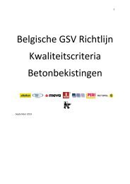 Belgische GSV Richtlijn Kwaliteitscriteria Betonbekistingen