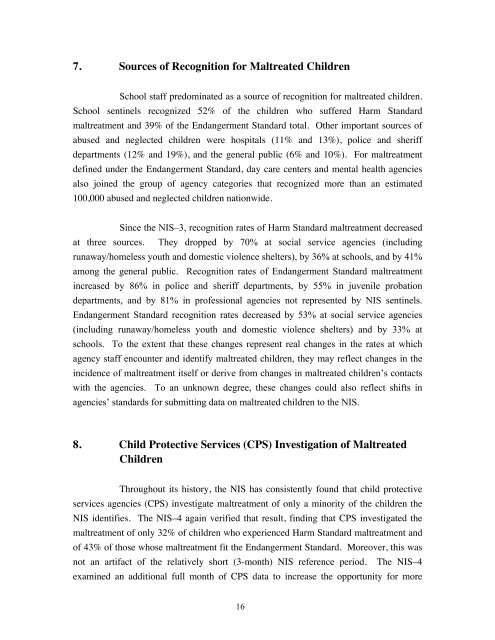 National Incidence Study of Child Abuse and ... - Children's Central