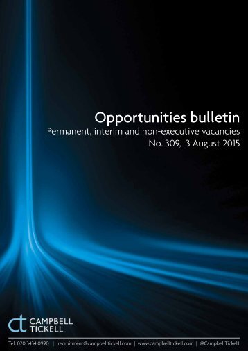 Opportunities bulletin