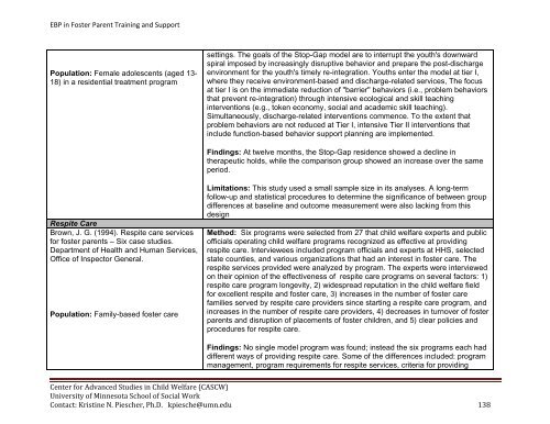 Evidence-Based Practice in Foster Parent Training and Support ...