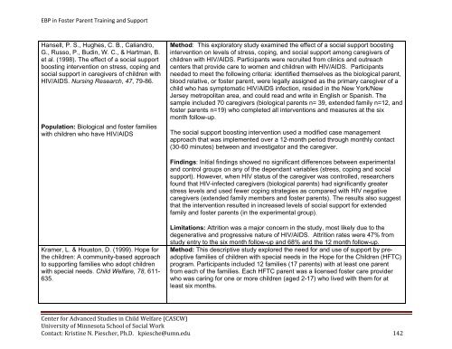 Evidence-Based Practice in Foster Parent Training and Support ...