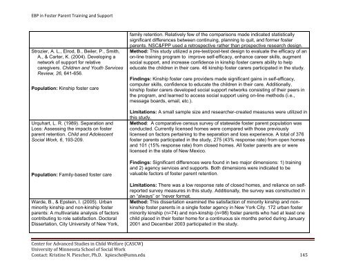 Evidence-Based Practice in Foster Parent Training and Support ...