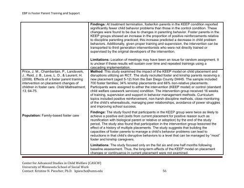 Evidence-Based Practice in Foster Parent Training and Support ...