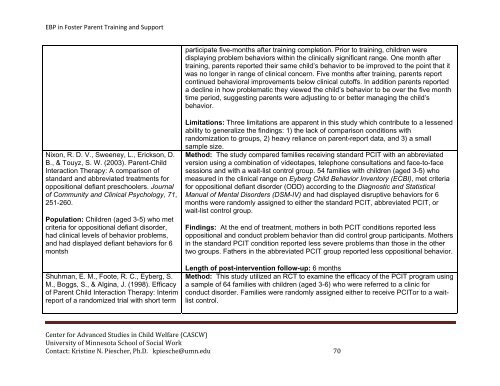 Evidence-Based Practice in Foster Parent Training and Support ...