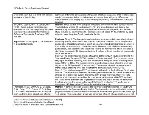 Evidence-Based Practice in Foster Parent Training and Support ...