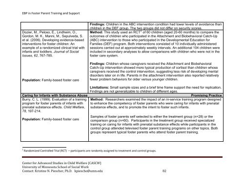 Evidence-Based Practice in Foster Parent Training and Support ...