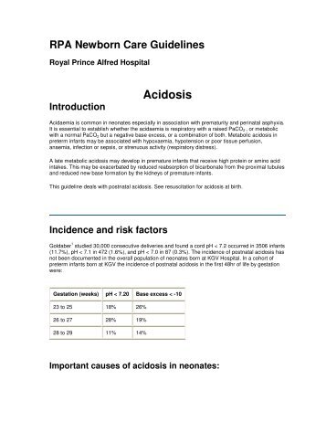 Acidosis Introduction