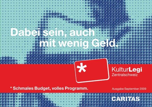 Dabei sein, auch mit wenig Geld. - KulturLegi