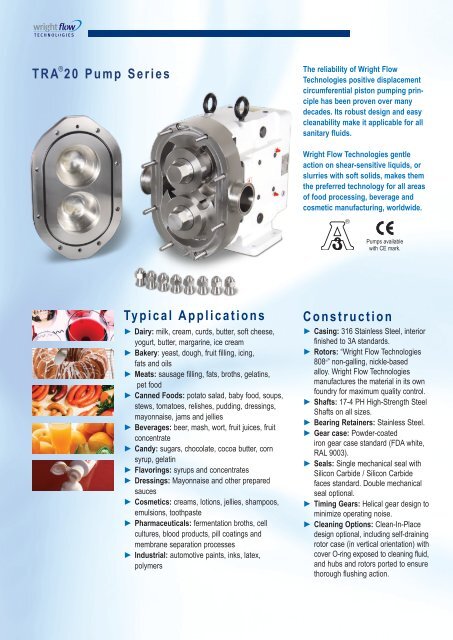 SANITARY POSITIVE DISPLACEMENT PUMPS