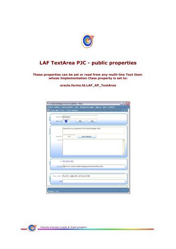 LAF TextArea PJC - public properties