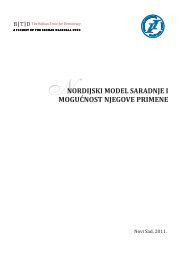Nordijski model saradnje i moguÄnost njegove primene - Centar za ...