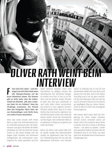 oliver rath weint death of youth they call me ... - proud magazine