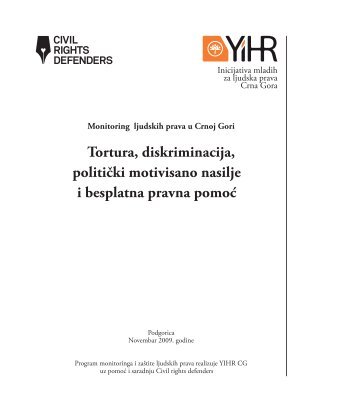 Tortura diskriminacija politički motivisano nasilje i besplatna pravna pomoć