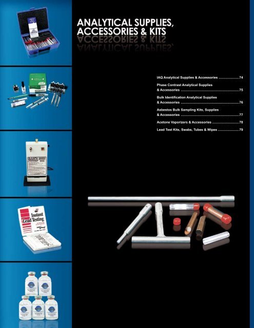 IAQ Analytical Supplies and Accessories - Environmental Monitoring ...