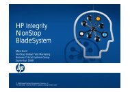 HP Integrity NonStop BladeSystem