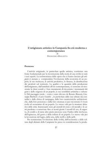 F. Balletta - Dipartimento di Analisi dei processi economico-sociali ...