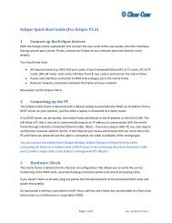 Eclipse Quick Start Guide v5.2 - Clear-Com