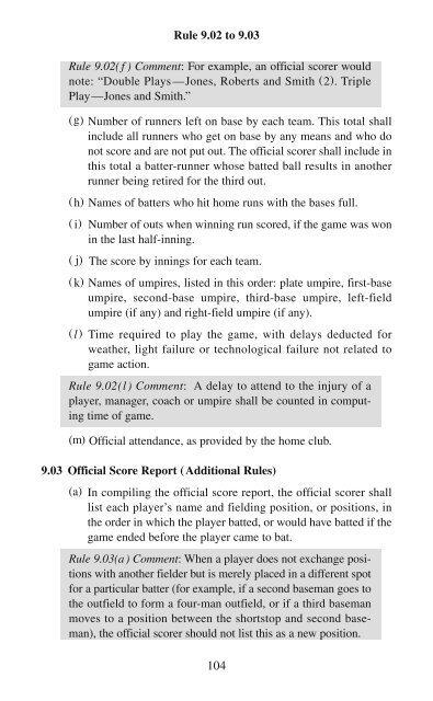 OFFICIAL BASEBALL RULES