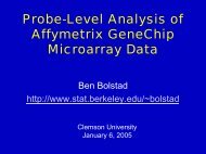 Probe-Level Analysis of Affymetrix GeneChip Microarray Data