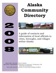 Alaska Community Directory 2008 - Alaska Department of ...