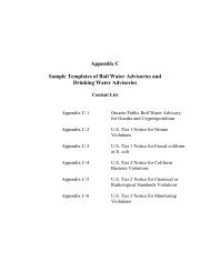 Appendix C: Sample Templates of Boil Water Advisories and ...