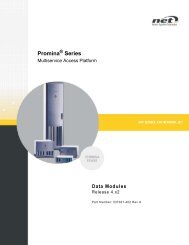 Data Modules - Network Equipment Technologies, Inc.