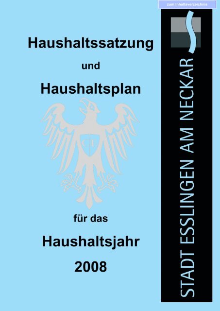 Haushaltsplan 2008 - Esslingen