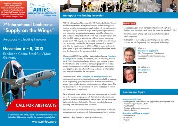 Call for Abstracts - Airtec