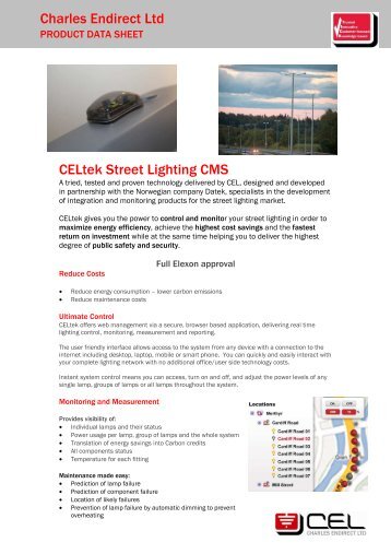 CELtek Street Lighting CMS Charles Endirect Ltd