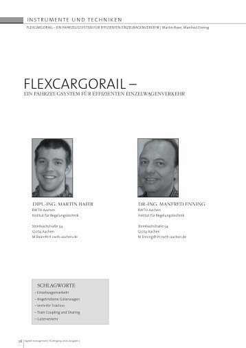 flexcargorail - (IRT) der RWTH Aachen