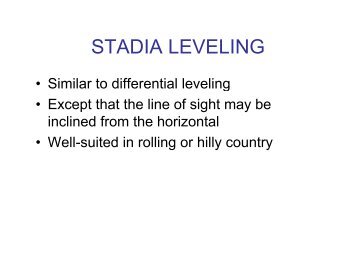 STADIA LEVELING