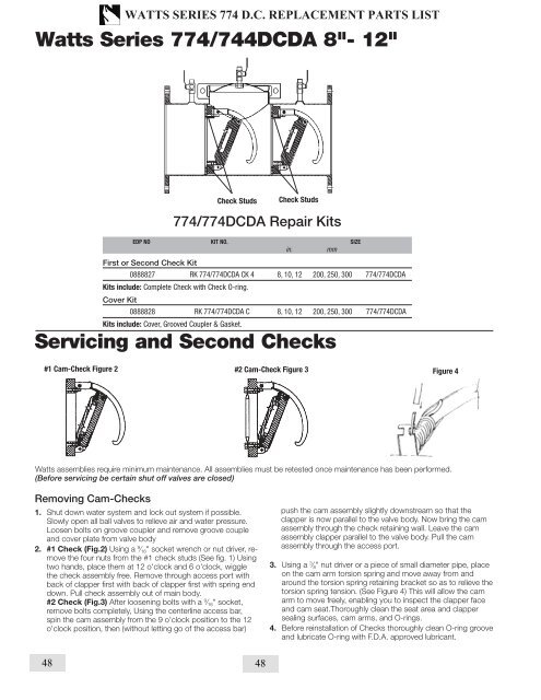 Table Of Contents Backflow Replacement Parts