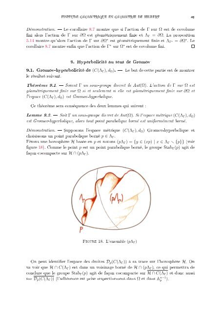 FINITUDE GÉOMÉTRIQUE EN GÉOMÉTRIE DE HILBERT