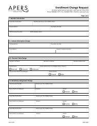 Enrollment Change Request form
