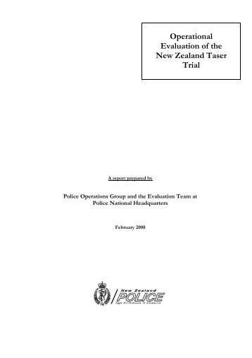 Operational Evaluation of the New Zealand Taser Trial