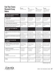 Fuel Your Future Research Essay Rubric