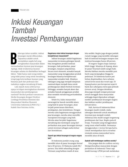 VOLUME X | NO 95 / AGUSTUS 2015